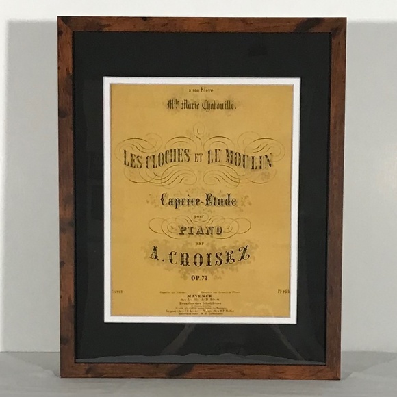 Barbara V. Designs Other - Wall Art- Custom Sheet Music Art -Classical Series "Les Cloches et Le Moulin"